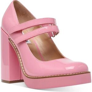 Steve Madden Twice pink patent brand new shoes with Shoe Box